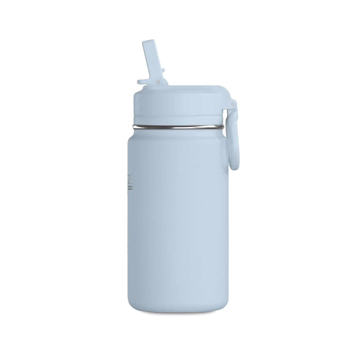 Mini Water Bottle with Kalama Racing Team Logo in baby blue, 14oz