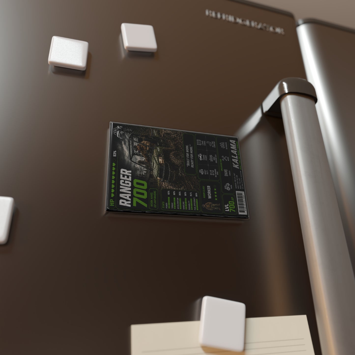 Ranger 700 Hunting Game-Card Rectangle Magnet — 'Kalama' Vehicle Stats