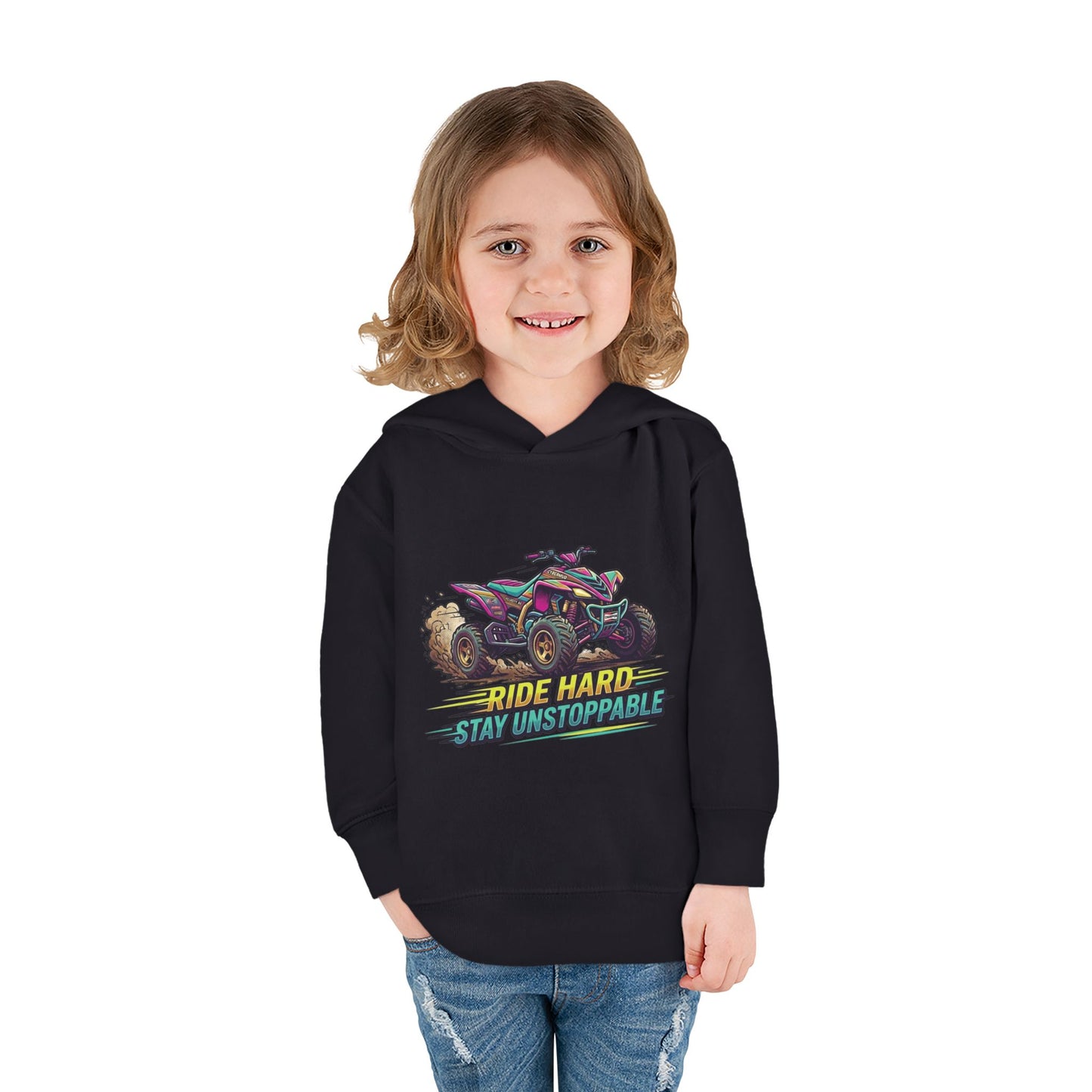 Toddler Hoodie — "Ride Hard, Stay Unstoppable" ATV Pullover