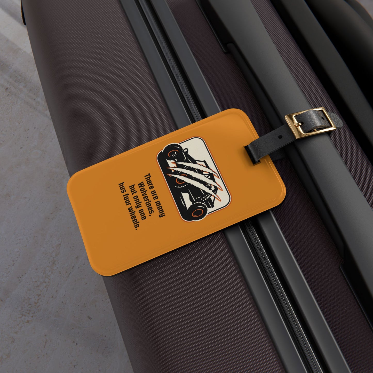 Wolverine Truck Luggage Tag — "There are many Wolverines, but only one has four wheels"