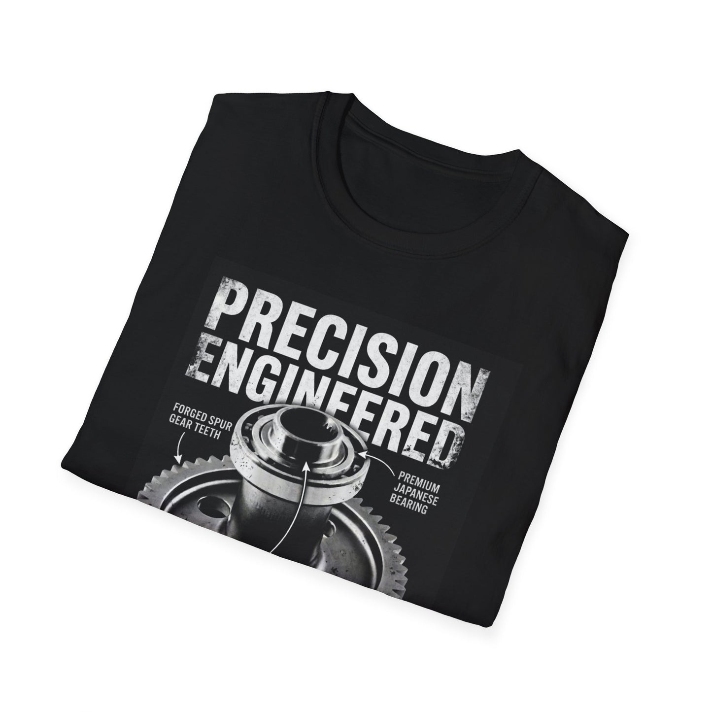 Precision Engineered T-Shirt — 'Precision Engineered: Zero Interference' Mechanical Gear Tee