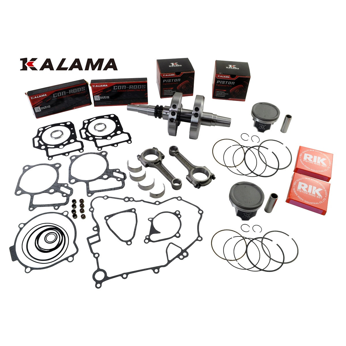 For Brute Force KVF 750 Complete Rebuild Engine Kit 05-11 Crank bearing piston