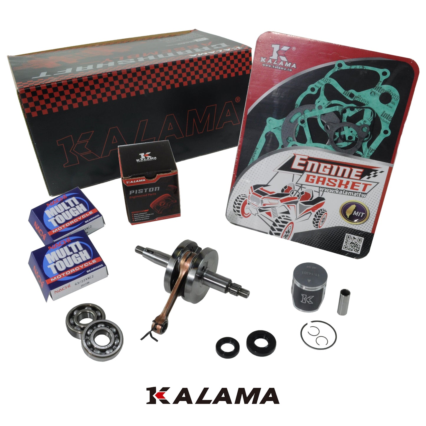 For Honda CR80R Engine Rebuild Kit Crankshaft Nachi Bearings Piston Gasket 86~02