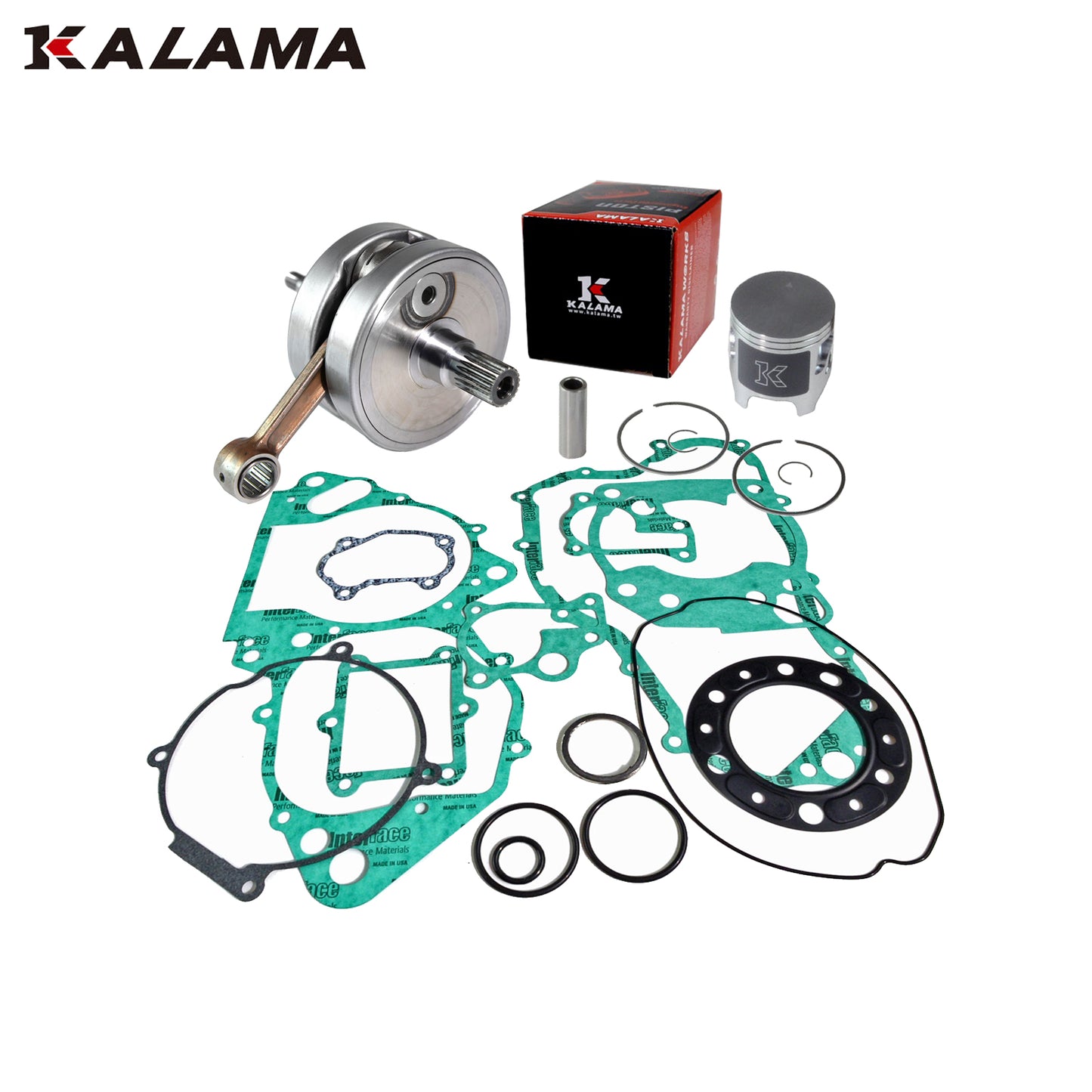 KALAMA Engine Rebuild Kit for Honda CR250R Crankshaft Piston Gaskets 1997-2001