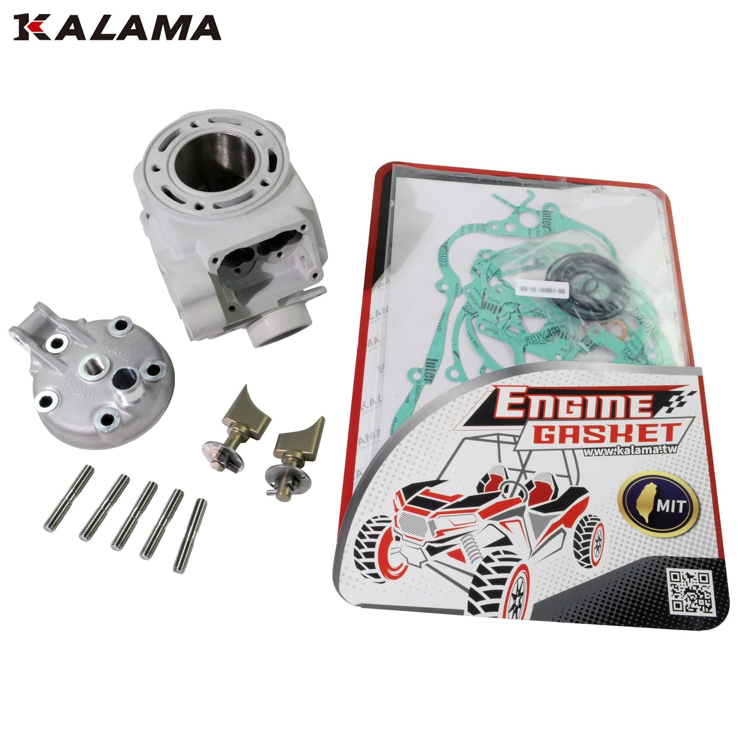 Kalama Rebuild Engine Kit for Yamaha YZ125 2001 Cylinder Head Crankshaft Power Valve Piston Main Bearings