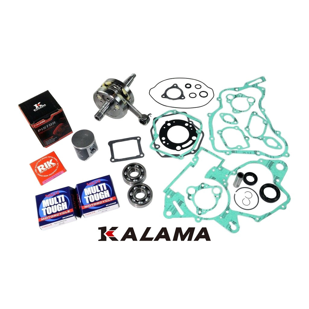 KALAMA Engine Rebuild Kit for Honda CR125R Crankshaft Bearing Piston Engine Gasket Set 2001-2002