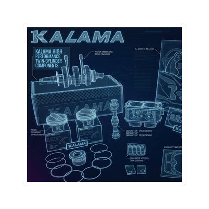 Blueprint Engine Parts Vinyl Sticker