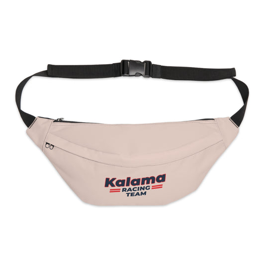 Kalama Racing Team Large Fanny Pack — Retro Athletic Waist Bag Almond Silk Color