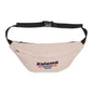 Kalama Racing Team Large Fanny Pack — Retro Athletic Waist Bag Almond Silk Color