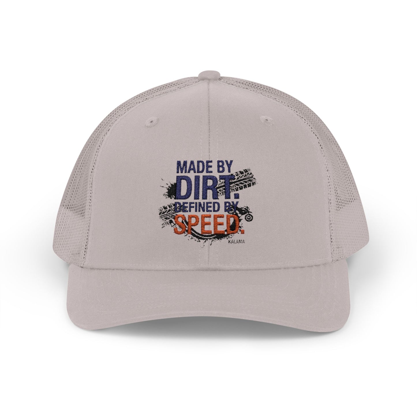 Made By Dirt Defined By Speed Snapback Trucker Cap — Racing Off‑Road Hat for Motorsports Enthusiasts