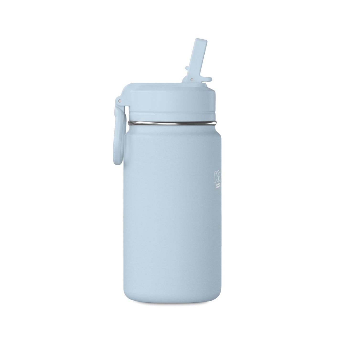 Mini Water Bottle with Kalama Racing Team Logo in baby blue, 14oz