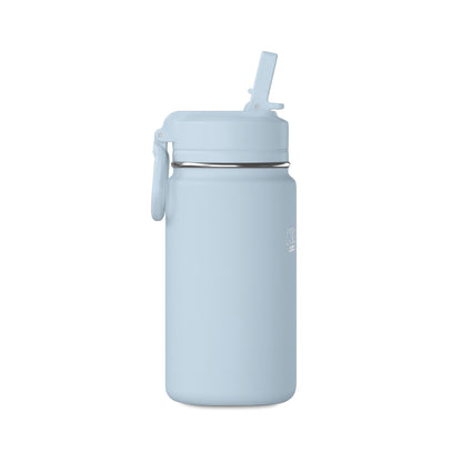 Mini Water Bottle with Kalama Racing Team Logo in baby blue, 14oz