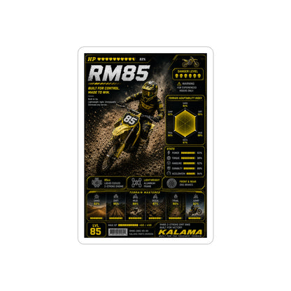 Motocross Racing Decal Sticker — 'RM85 2-Stroke' Outdoor Die-Cut