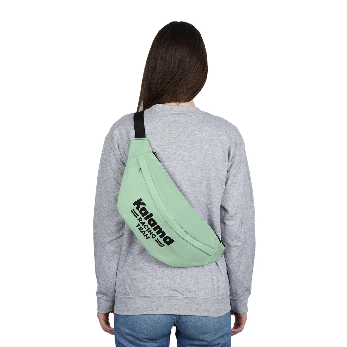 Kalama Racing Team Large Fanny Pack — Stylish Mint Waist Bag for Events & Everyday celadon color