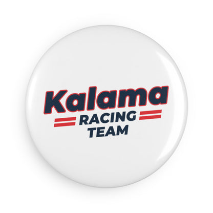 Kalama Racing Team Round Button Magnet — Retro Racing Logo Magnet