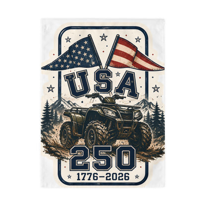 USA 250 YEAR ATV Outdoor Flag – 1776–2026 Patriotic All-Terrain Vehicle Garden Banner