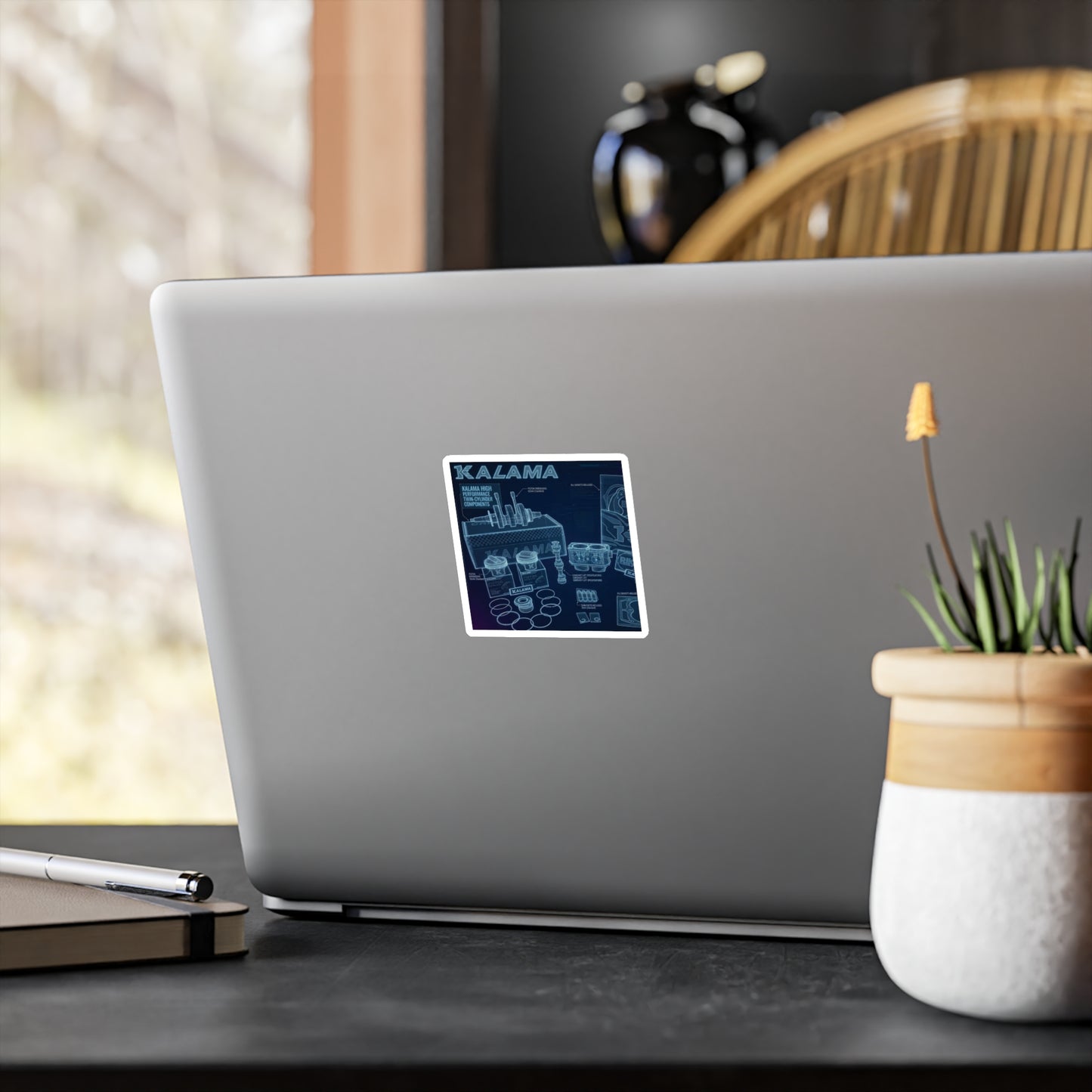 Blueprint Engine Parts Vinyl Sticker