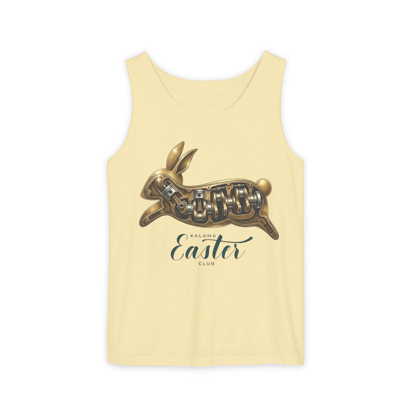 Kalama Easter Club Easter Gold Bunny Tank Top — 'Celebrate Easter' Graphic Tank