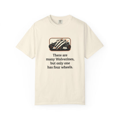 T-Shirt — "There are many Wolverines, but only one has four wheels" Vintage Car Tee