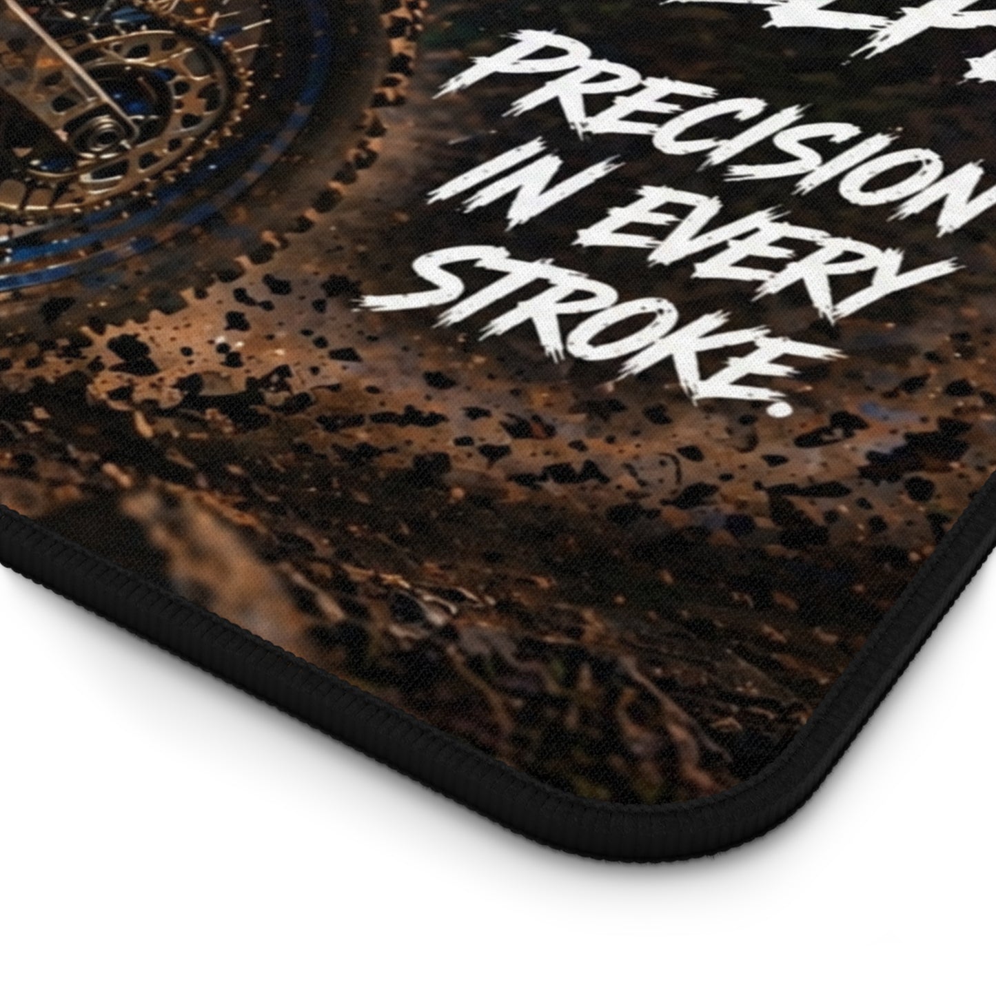 Motocross Desk Mat — “Scream Louder, Lean Deeper” Dirt Bike Gaming/Work Mouse Pad