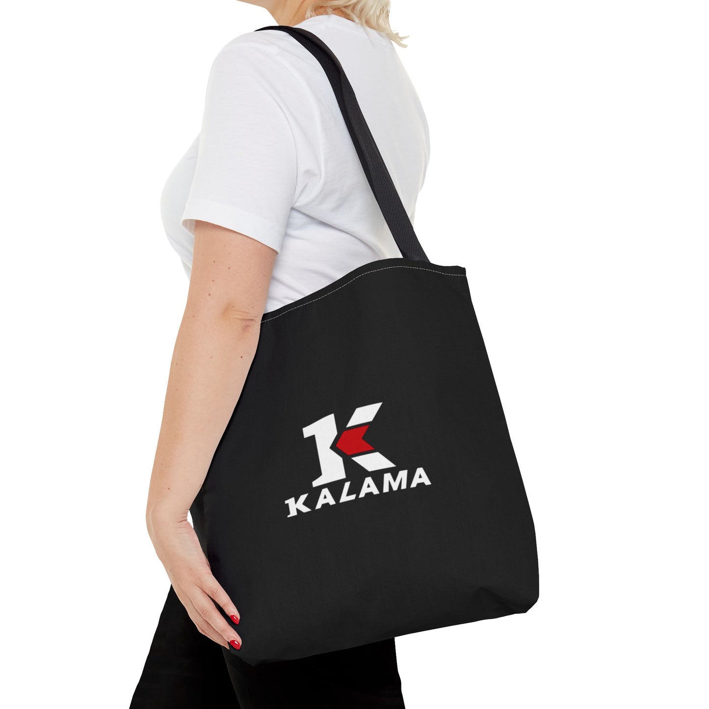 Kalama Logo Tote Bag — Black Branded Everyday Shopper