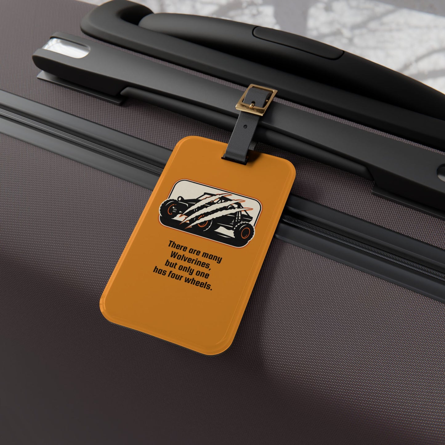 Wolverine Truck Luggage Tag — "There are many Wolverines, but only one has four wheels"
