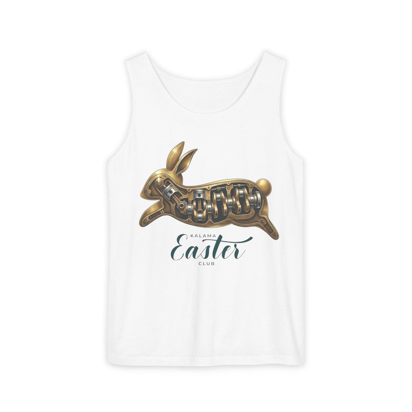 Kalama Easter Club Easter Gold Bunny Tank Top — 'Celebrate Easter' Graphic Tank