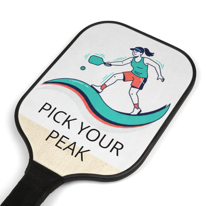 Pick Your Peak Pickleball Paddle Set — Lightweight Pickleball Kit with Graphic Paddle & Balls