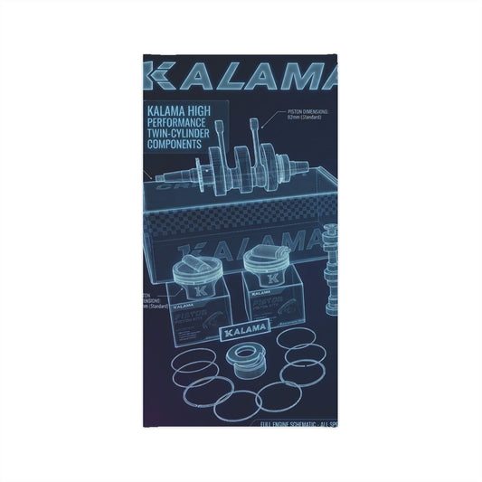Neck Gaiter — Blueprint Engine Parts Graphic (Kalama)