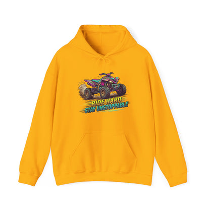 ATV Hoodie - "Ride Harder, Stay Unstoppable" Graphic Sweatshirt for Riders