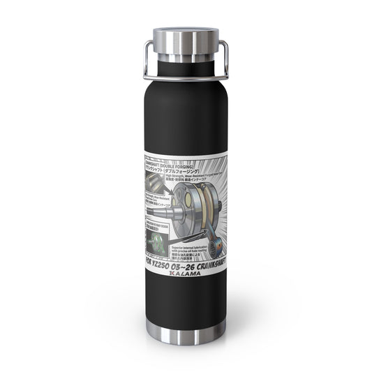 22oz Vacuum Bottle — Retro Technical Illustration Design