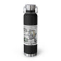 22oz Vacuum Bottle — Retro Technical Illustration Design