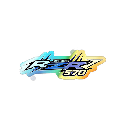 Holographic For RZR 570 Die-Cut Sticker — Iridescent ATV Logo Decal