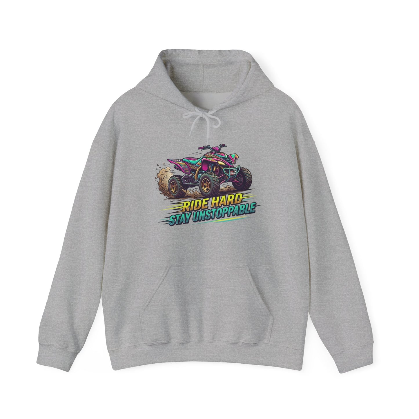 ATV Hoodie - "Ride Harder, Stay Unstoppable" Graphic Sweatshirt for Riders