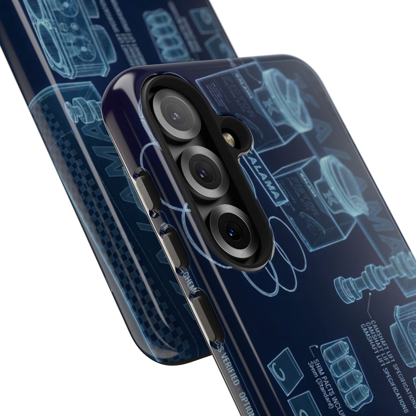 Blueprint Tech Phone Case — Engineering X-Ray Smartphone Cover