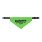 Pet Bandana — 'Kalama Racing Team' Clip-On Dog Bandana (Neon Green)