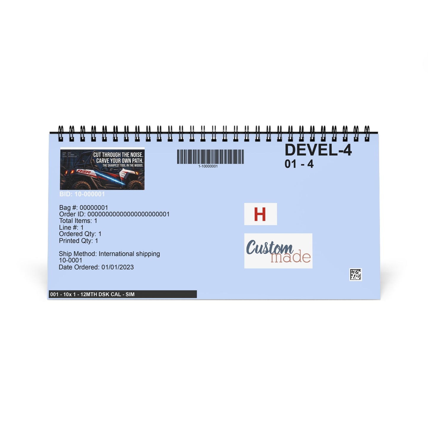 Off‑Road Adventure Desktop Calendar – “Cut Through the Noise” UTV Inspirational Calendar