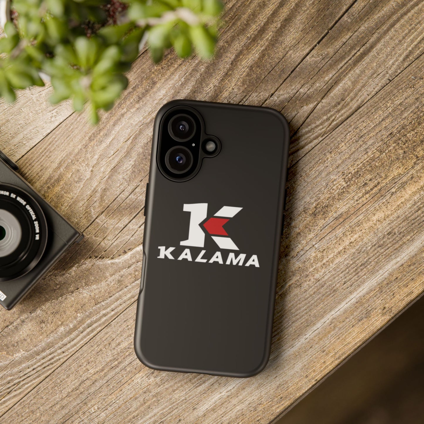 Kalama Logo Tough Phone Case — Glossy Black Protective Case