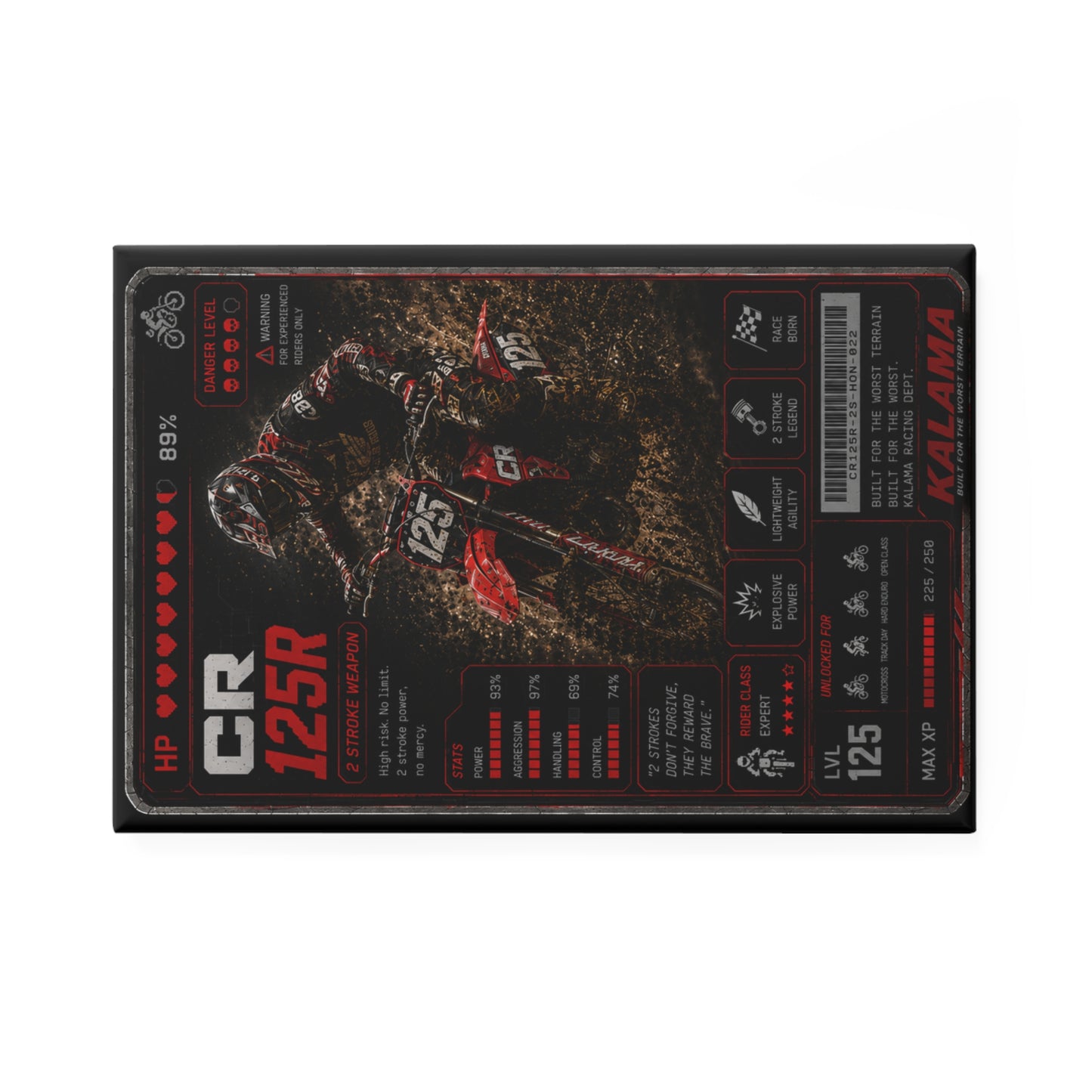 Motocross CR125R Rectangle Magnet — Racing Specs Design
