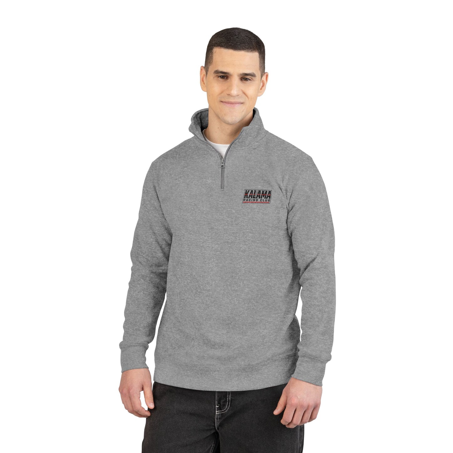 Kalama Racing Team Embroidered Quarter-Zip Fleece Pullover — Cozy Casual Sweatshirt