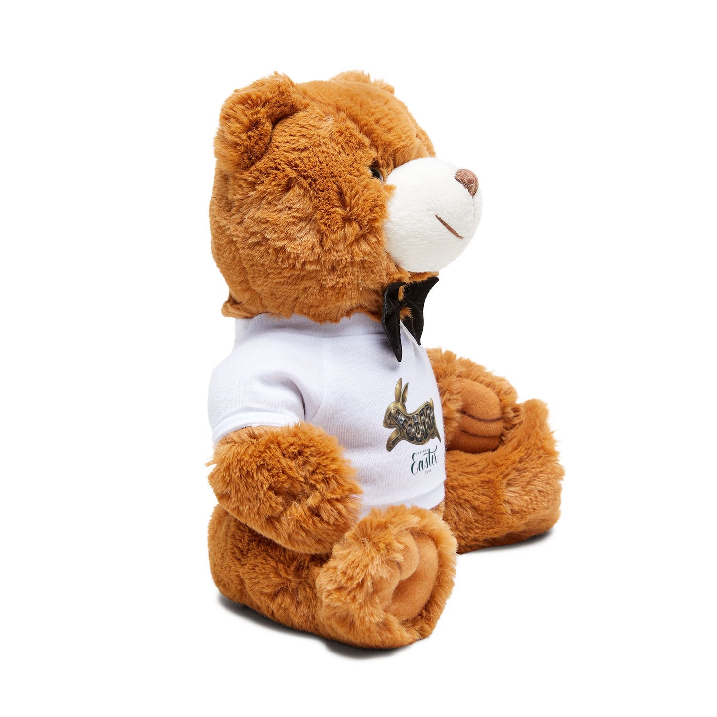 Kalama Easter Club Easter Bunny Tee Teddy Bear — Plush Gift with 'Easter' T-Shirt