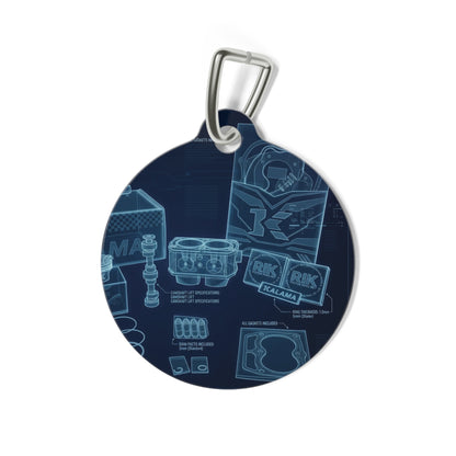 Blueprint Pet Tag — Industrial Tech Dog ID Tag