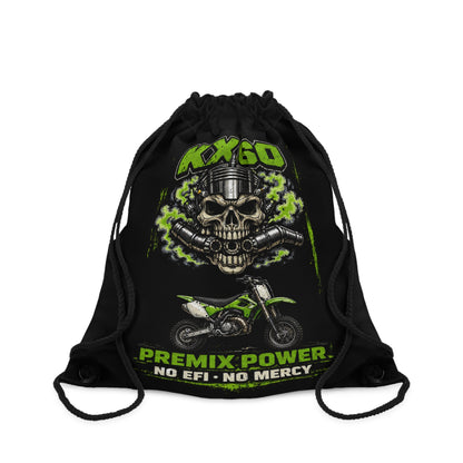 Drawstring Bag — KX60 Skull Dirt Bike 'Premix Power' Gym Sack