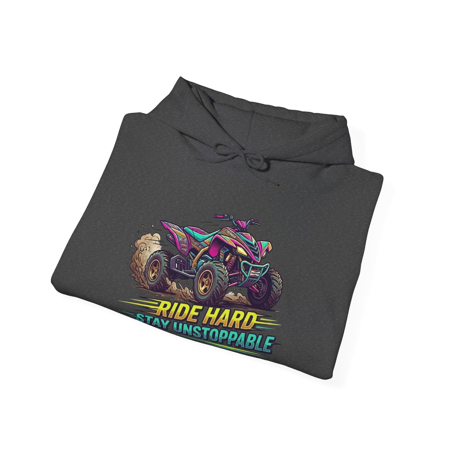 ATV Hoodie - "Ride Harder, Stay Unstoppable" Graphic Sweatshirt for Riders