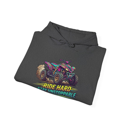 ATV Hoodie - "Ride Harder, Stay Unstoppable" Graphic Sweatshirt for Riders