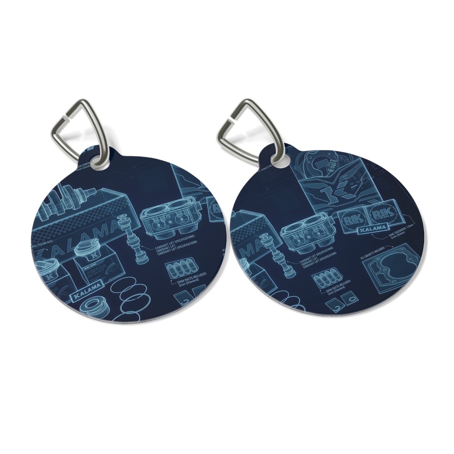 Blueprint Pet Tag — Industrial Tech Dog ID Tag