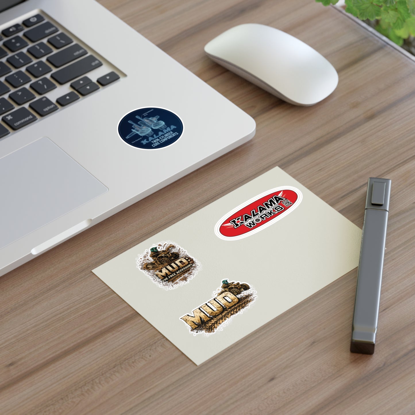 KALAMA WORKS Off-Road Decal Set — Blueprint & Mud Graphics, 4-Pack ATV Stickers