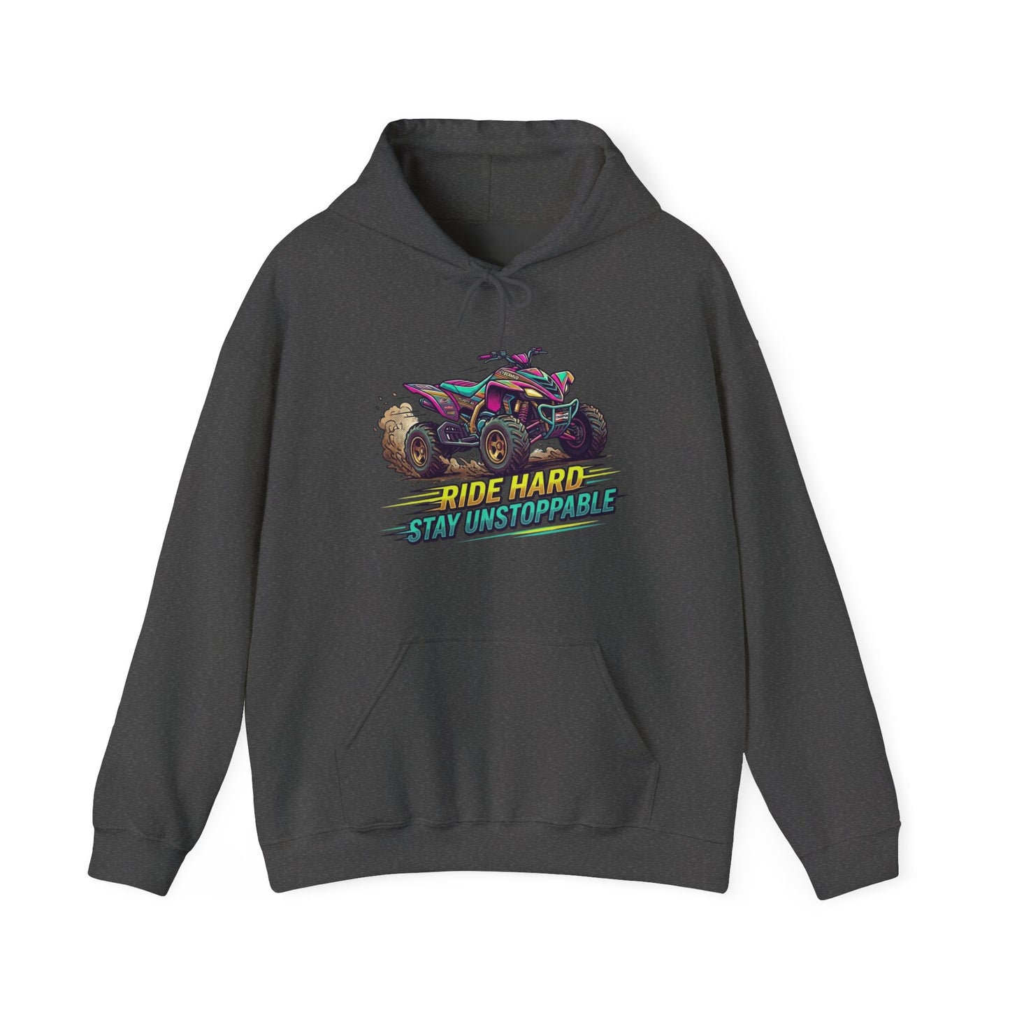 ATV Hoodie - "Ride Harder, Stay Unstoppable" Graphic Sweatshirt for Riders