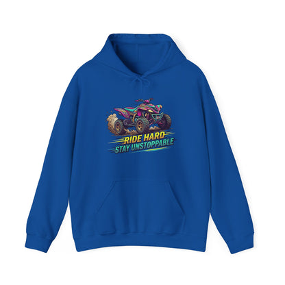 ATV Hoodie - "Ride Harder, Stay Unstoppable" Graphic Sweatshirt for Riders