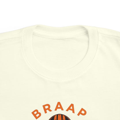 Toddler Tee - 'BRAAP' Dirt Bike Helmet Motorcycle Graphic Shirt